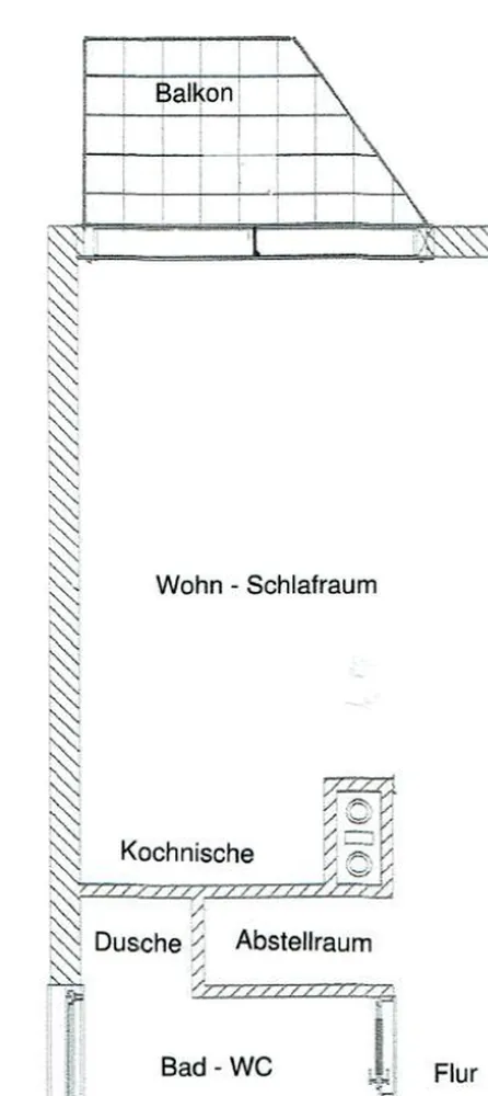 1 Zimmer Wohnung mit 30 m² in Essen – Bild 1