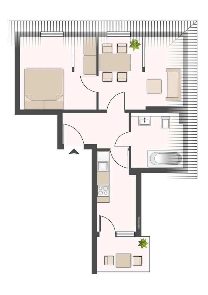 2 Zimmer Wohnung mit 42 m² in Leipzig – Bild 3