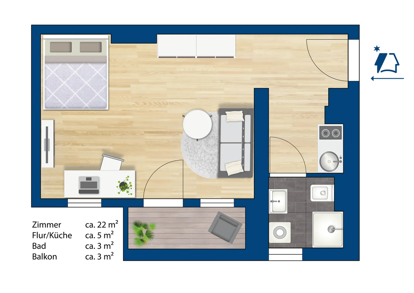 1 Zimmer Wohnung mit 32 m² in Halle (Saale) – Bild 10