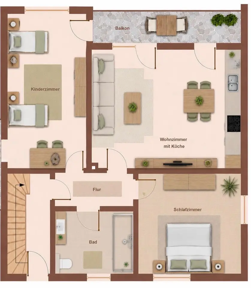 5 Zimmer Wohnung mit 70 m² in Ansbach – Bild 6