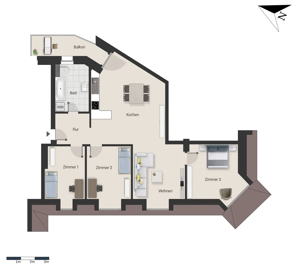 4 room apartment with 96 m² in Magdeburg – Photo 3