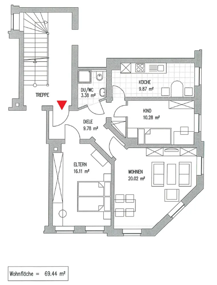 3 Zimmer Wohnung mit 69 m² in Leipzig – Bild 2