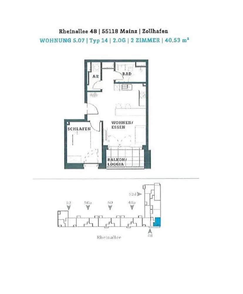 2 room apartment with 41 m² in Mainz – Photo 7