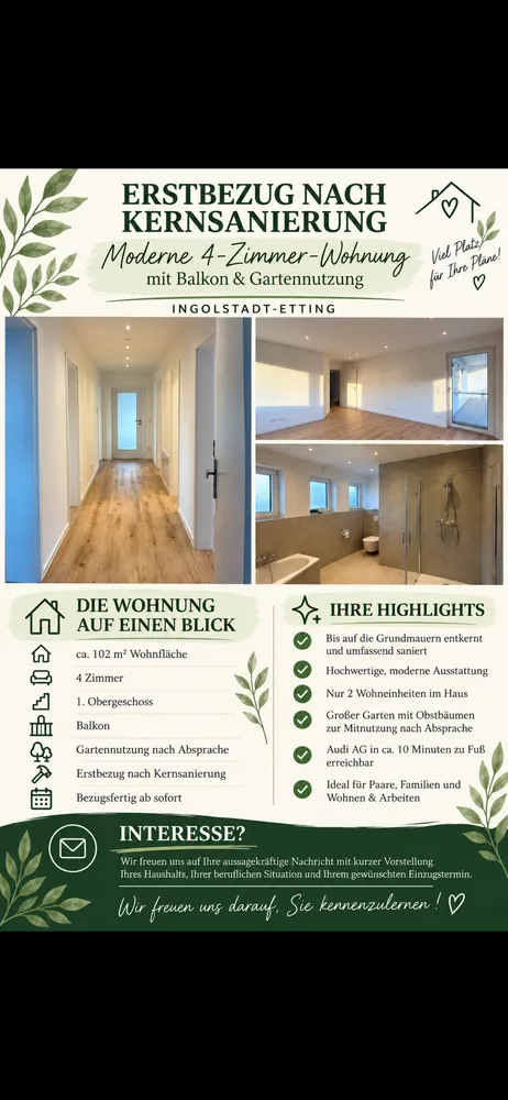 4 Zimmer Wohnung mit 102 m² in Ingolstadt – Bild 1