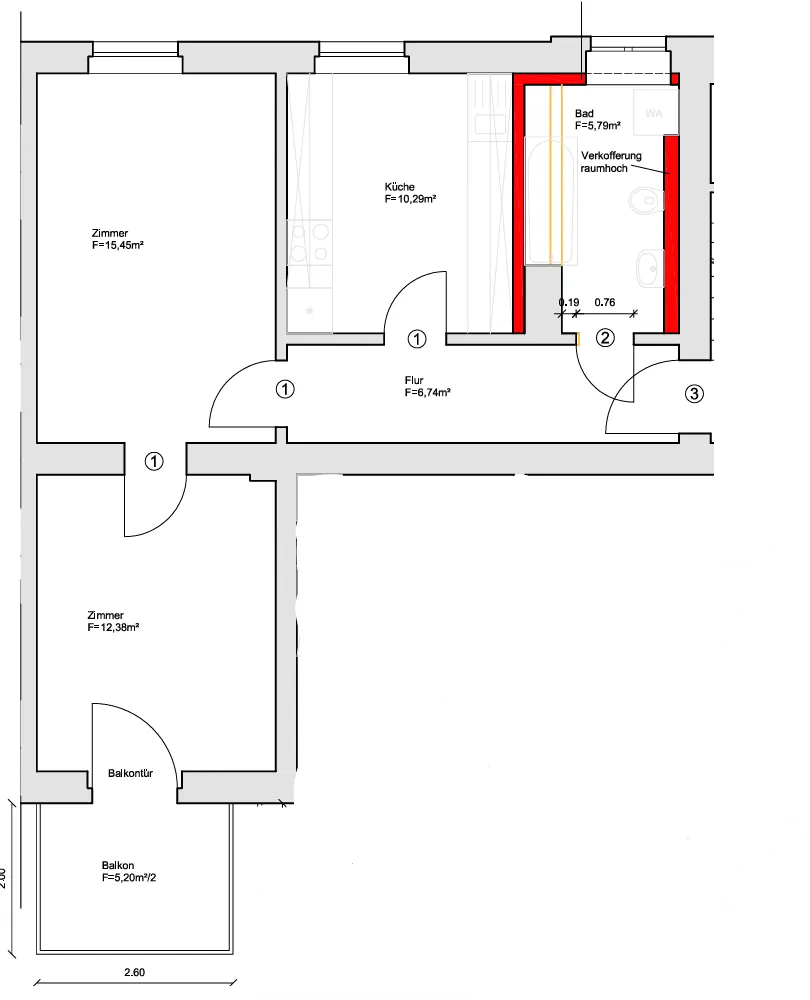 2 Zimmer Wohnung mit 53 m² in Halle (Saale) – Bild 8