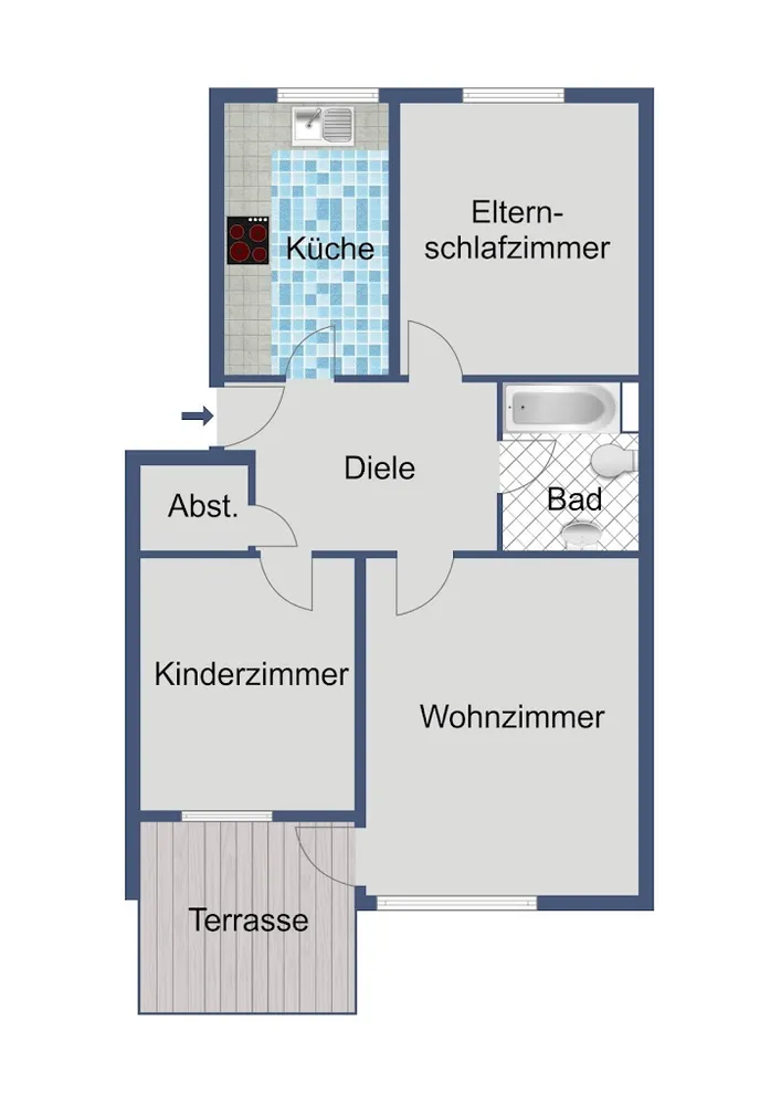 3 Zimmer Wohnung mit 73 m² in Frankfurt am Main – Bild 3