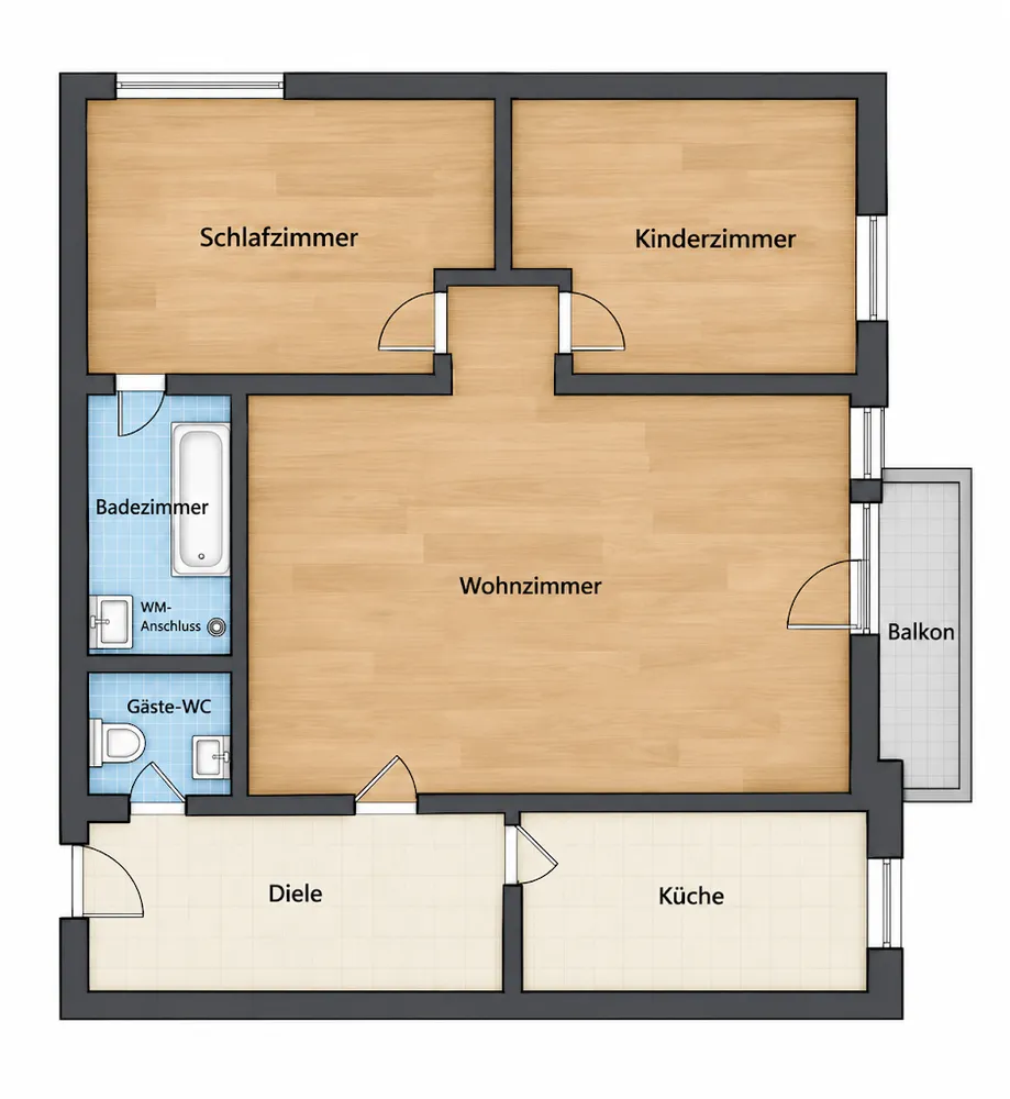 4 Zimmer Wohnung mit 74 m² in Gladbeck – Bild 1