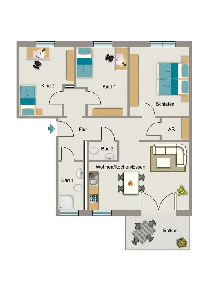 4 Zimmer Wohnung mit 103 m² in Dortmund – Bild 5