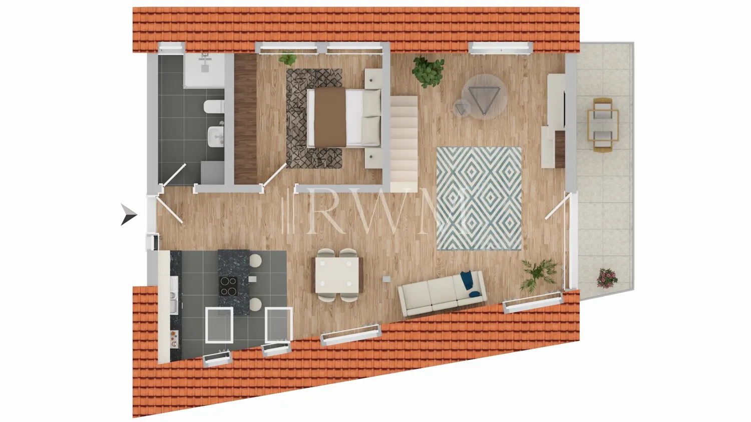 3 Zimmer Wohnung mit 103 m² in Rottenburg am Neckar – Bild 1