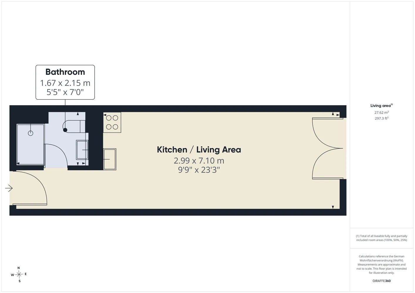 1 Zimmer Wohnung mit 28 m² in Berlin – Bild 6