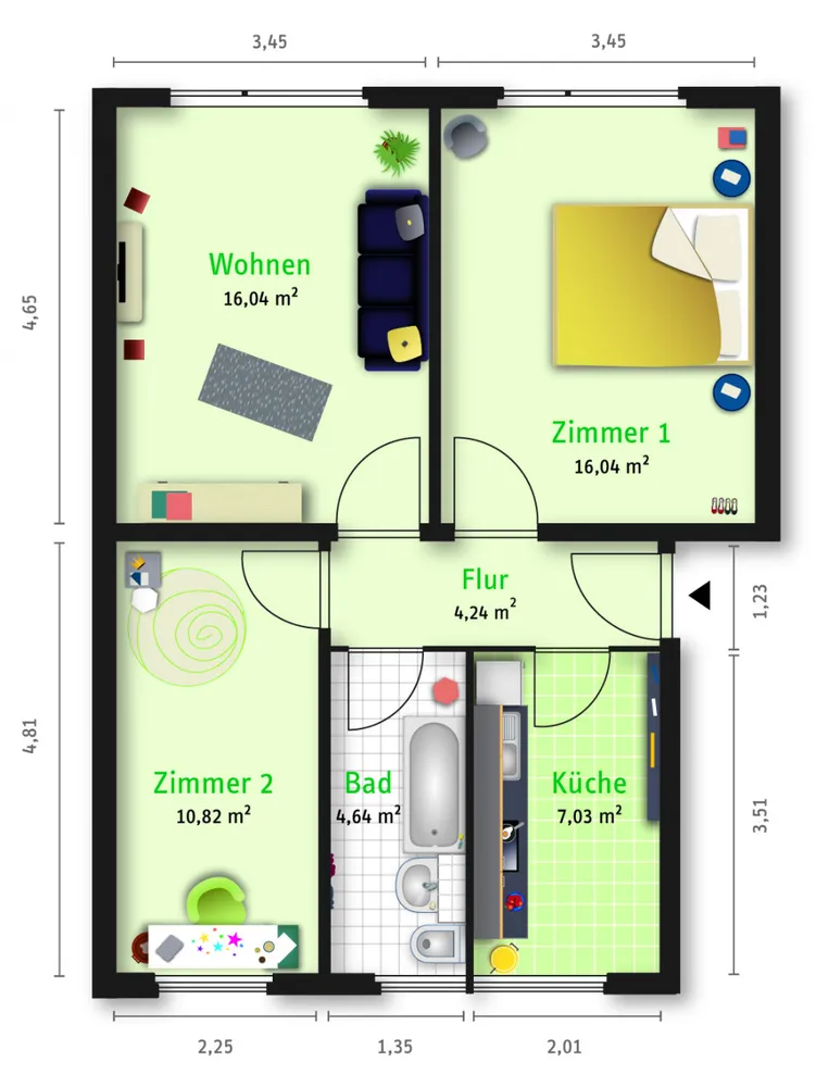 3 Zimmer Wohnung mit 62 m² in Halle (Saale) – Bild 5