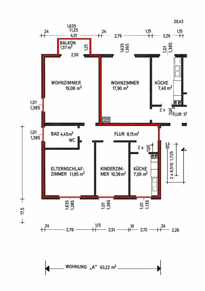 3 room apartment with 63 m² in Wiesbaden – Photo 7
