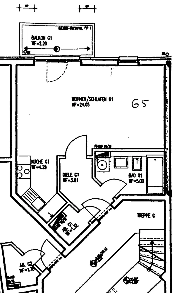 1 room apartment with 41 m² in Chemnitz – Photo 3