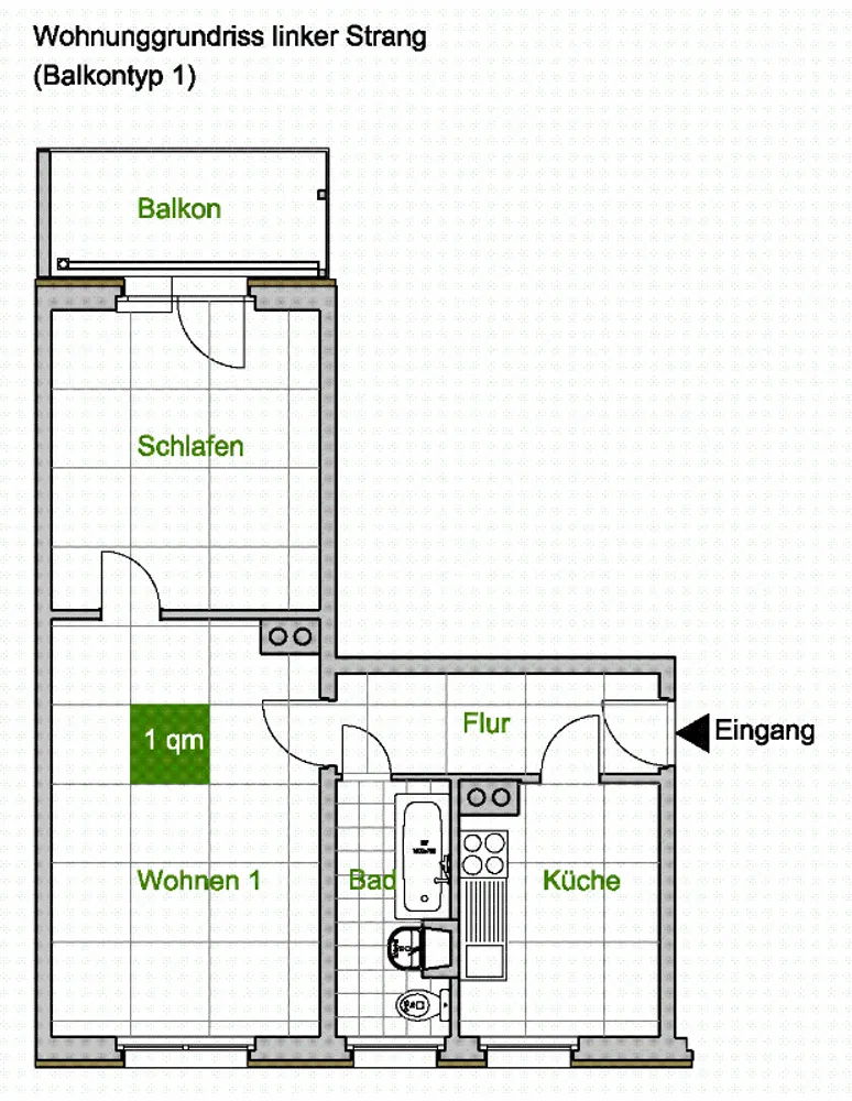 2 Zimmer Wohnung mit 51 m² in Dresden – Bild 2