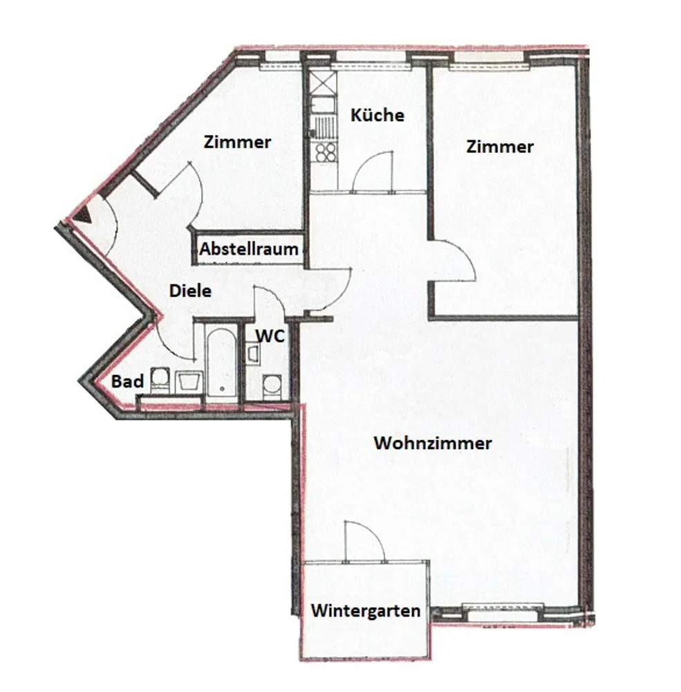 3 Zimmer Wohnung mit 92 m² in Neuss – Bild 2