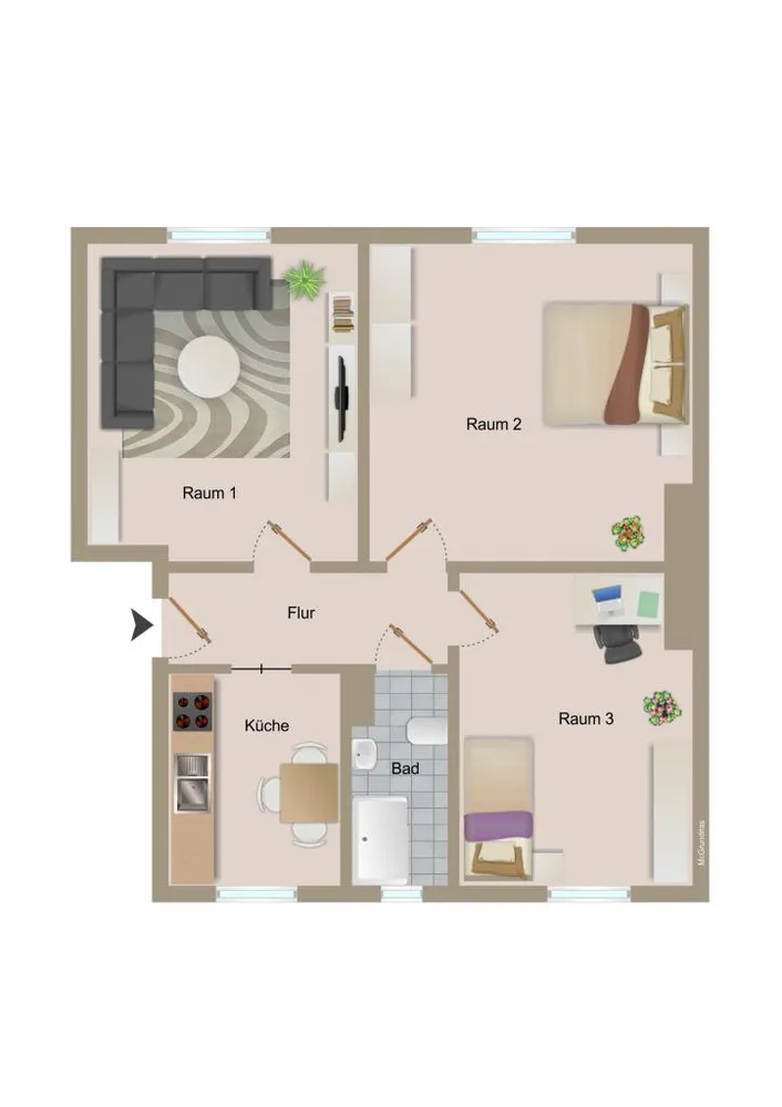 3 Zimmer Wohnung mit 67 m² in Magdeburg – Bild 7
