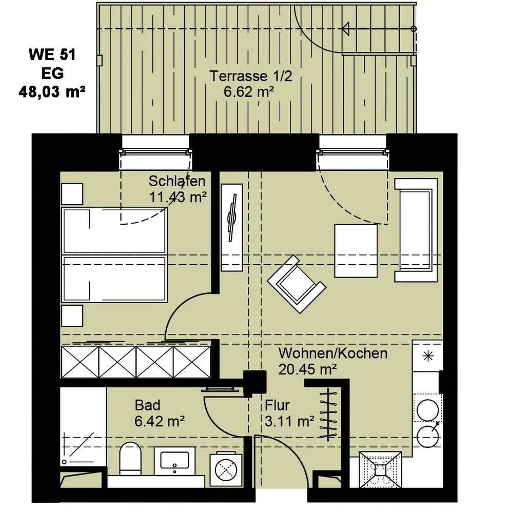 2 Zimmer Wohnung mit 48 m² in Leipzig – Bild 8