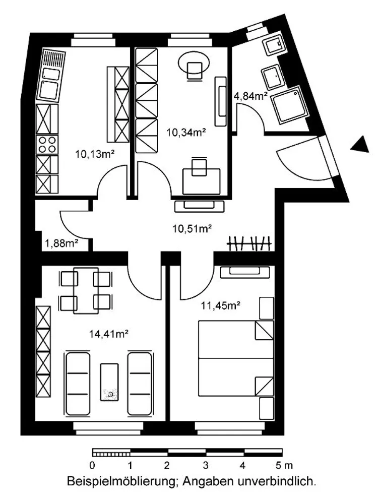 3 Zimmer Wohnung mit 64 m² in Wiesbaden – Bild 2