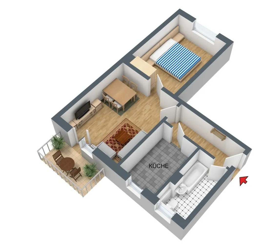 2 Zimmer Wohnung mit 51 m² in Merseburg – Bild 9