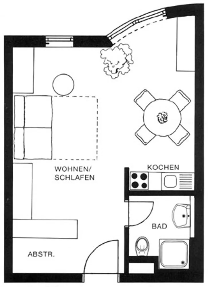 1 room apartment with 30 m² in Dresden – Photo 3