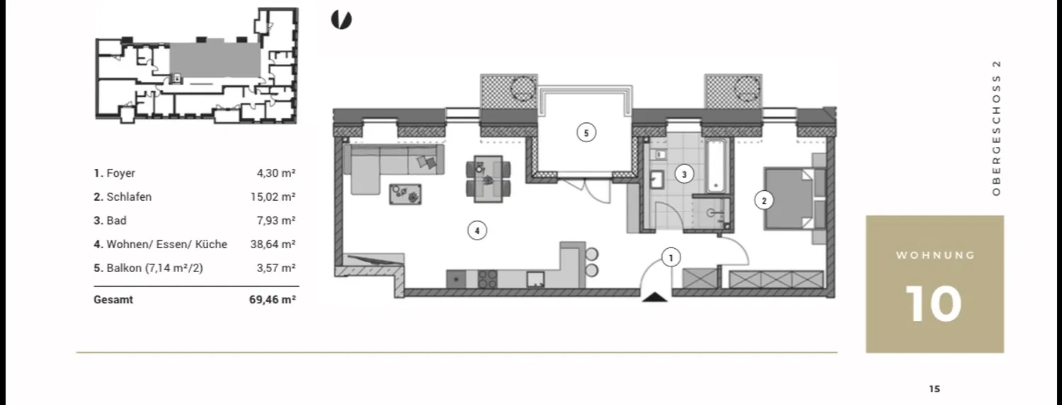 2 Zimmer Wohnung mit 70 m² in Schwetzingen – Bild 4
