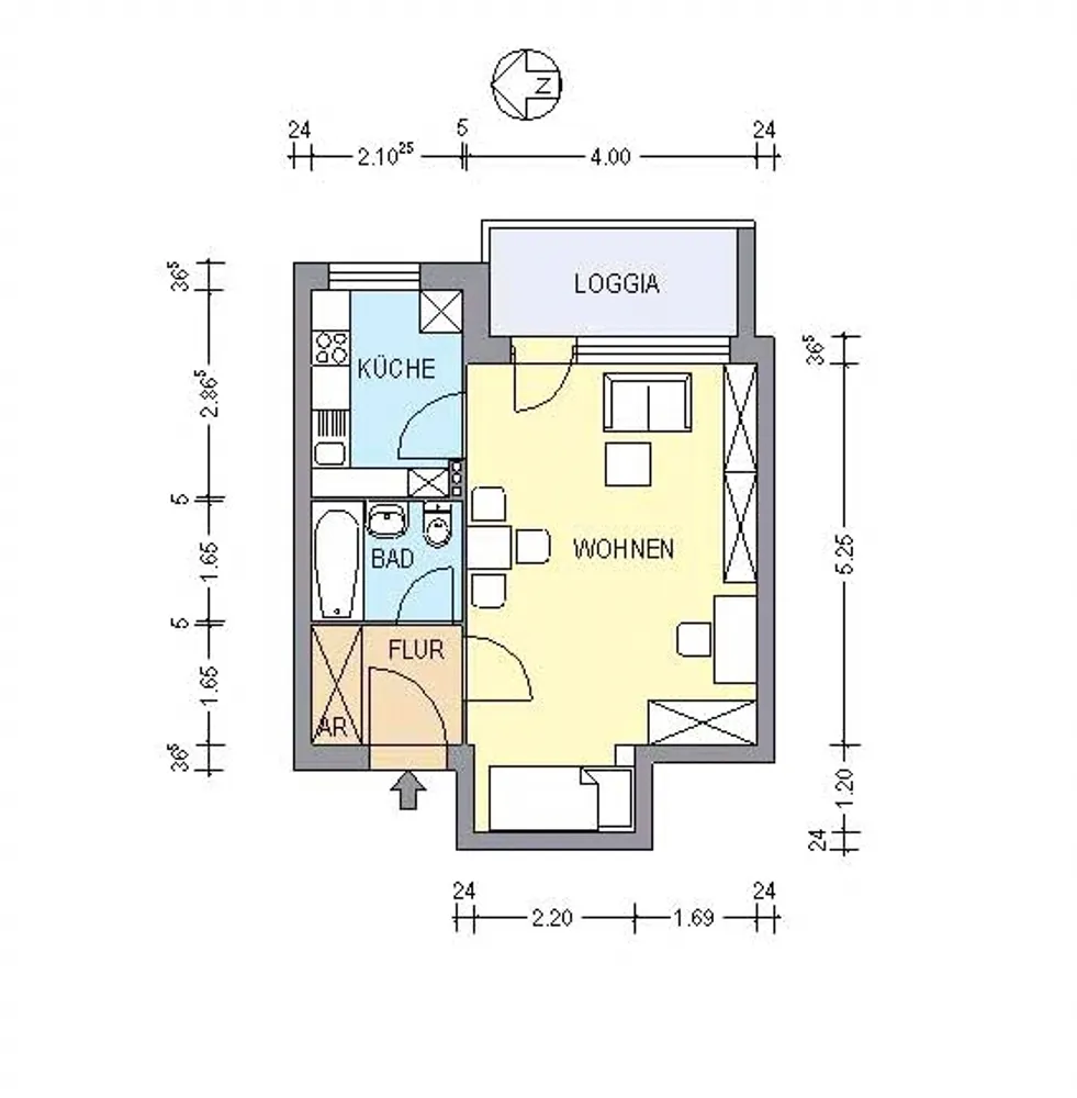 1 Zimmer Wohnung mit 38 m² in Berlin – Bild 2
