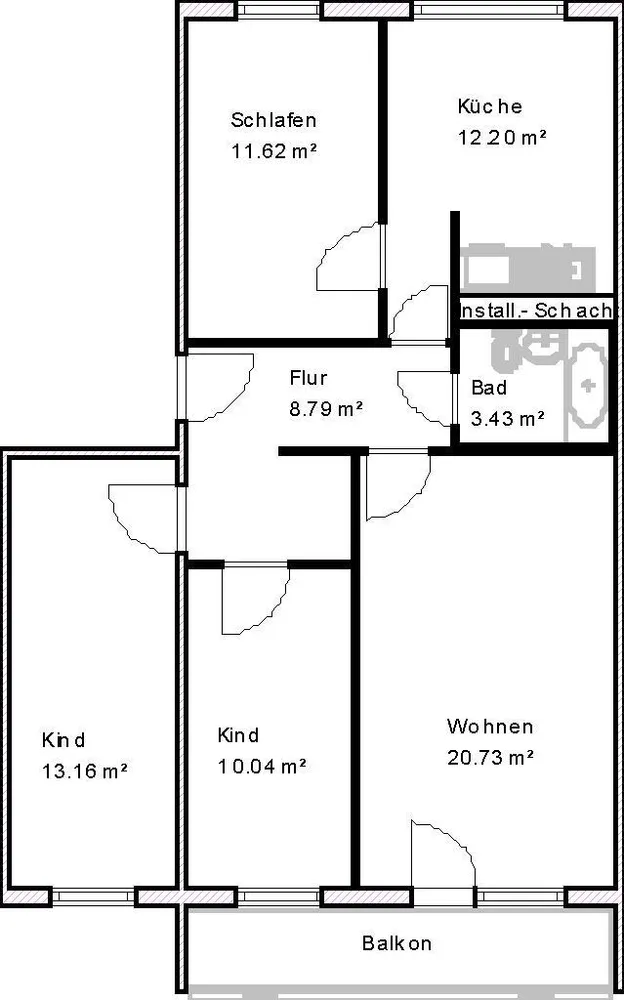 4 room apartment with 82 m² in Magdeburg – Photo 2