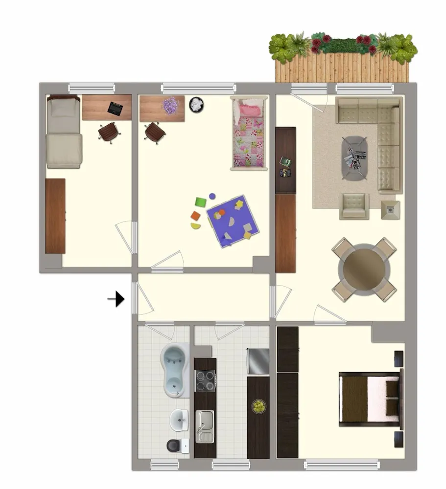 4 Zimmer Wohnung mit 75 m² in Meißen – Bild 1
