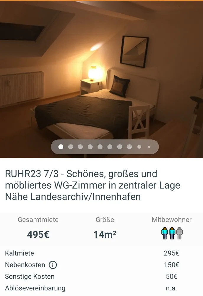 1 room apartment with 14 m² in Duisburg – Photo 1