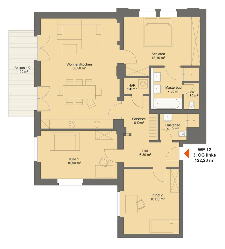 4 Zimmer Wohnung mit 122 m² in Leipzig – Bild 4