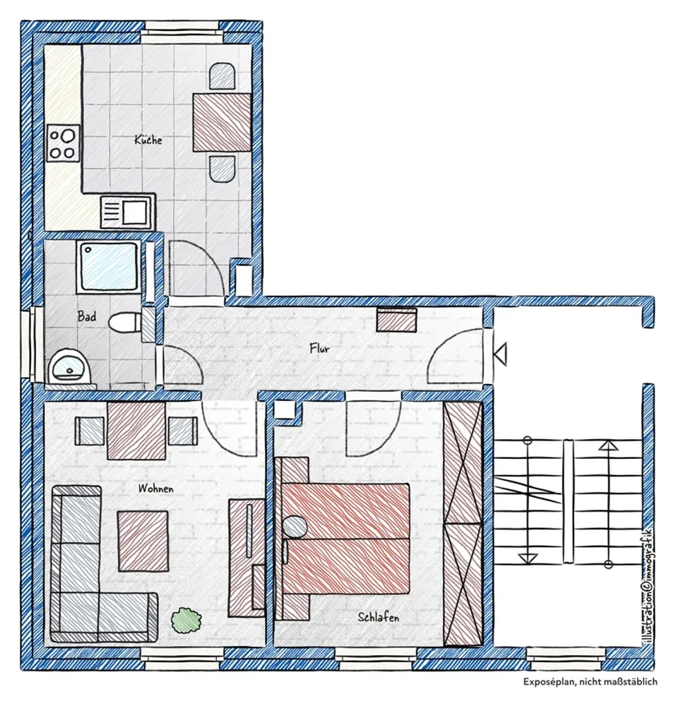 2 Zimmer Wohnung mit 46 m² in Chemnitz – Bild 9