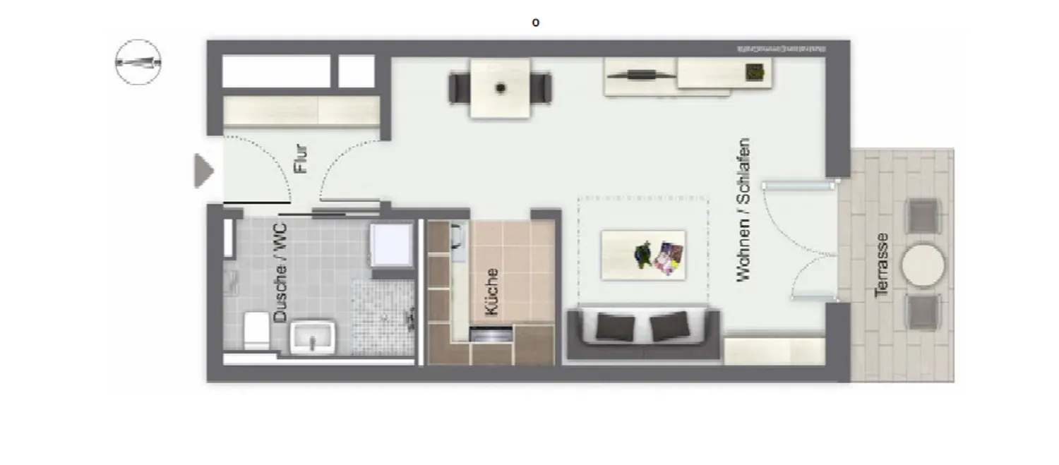 1 Zimmer Wohnung mit 38 m² in München – Bild 2