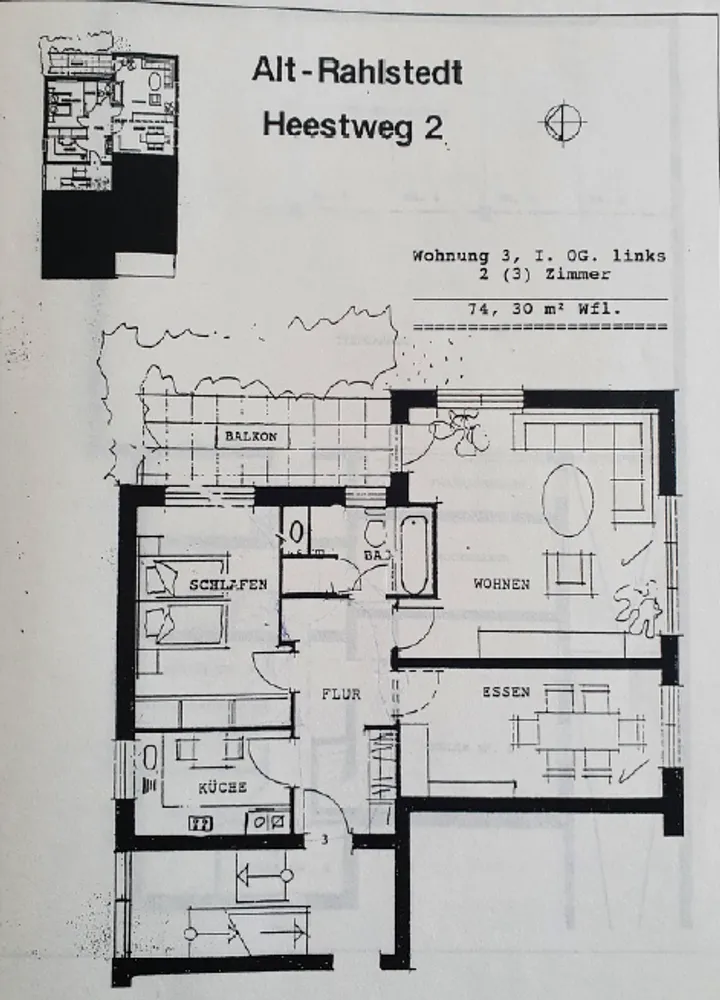 3 Zimmer Wohnung mit 74 m² in Hamburg – Bild 2