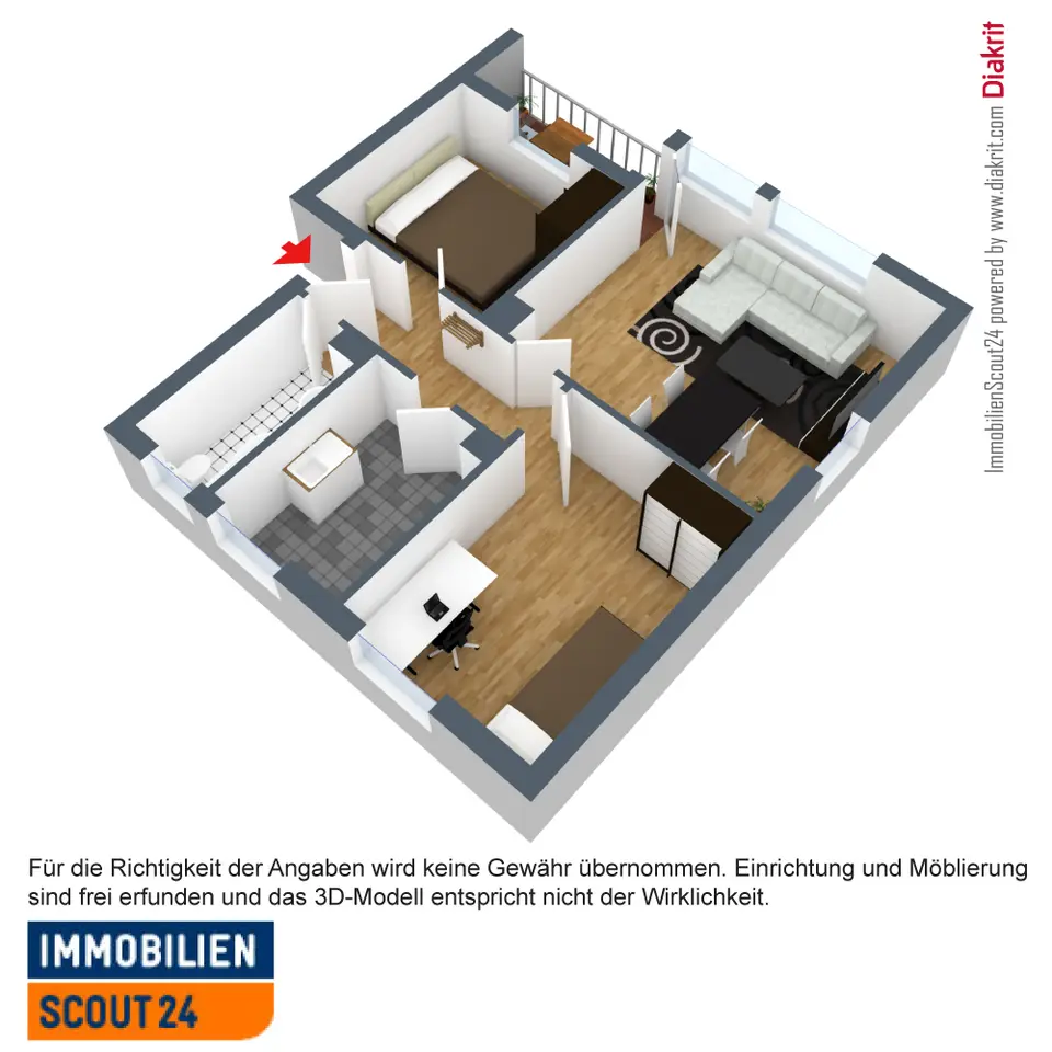 3 Zimmer Wohnung mit 63 m² in Mettmann – Bild 2