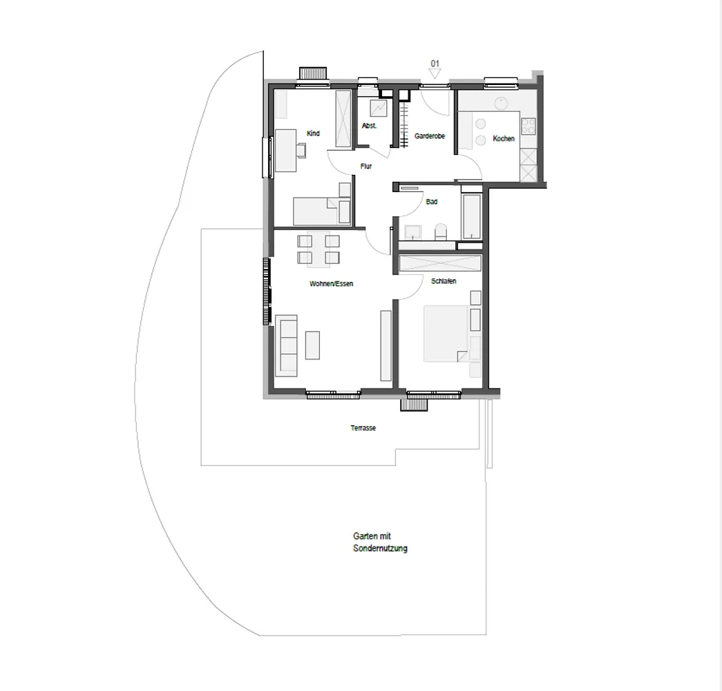 3 Zimmer Wohnung mit 100 m² in München – Bild 7