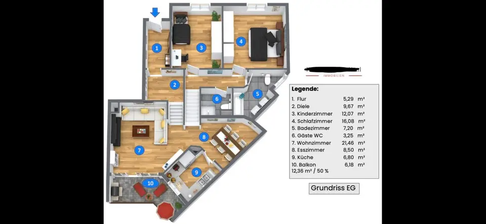 4 Zimmer Wohnung mit 110 m² in Traunstein – Bild 4