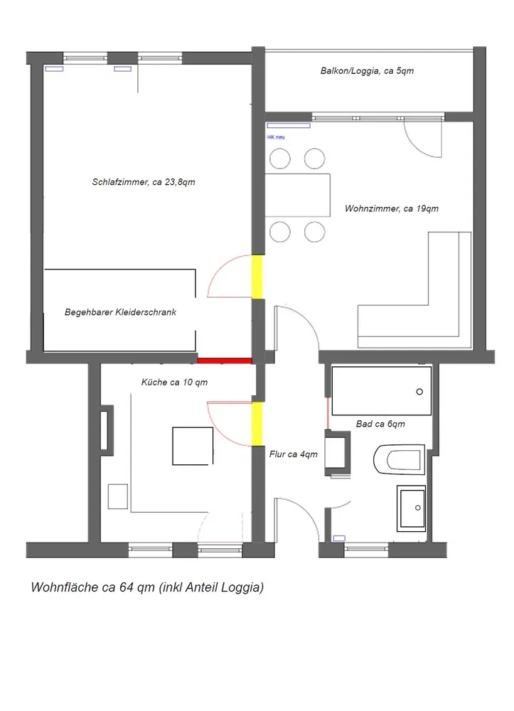 3 Zimmer Wohnung mit 64 m² in Stuttgart – Bild 5