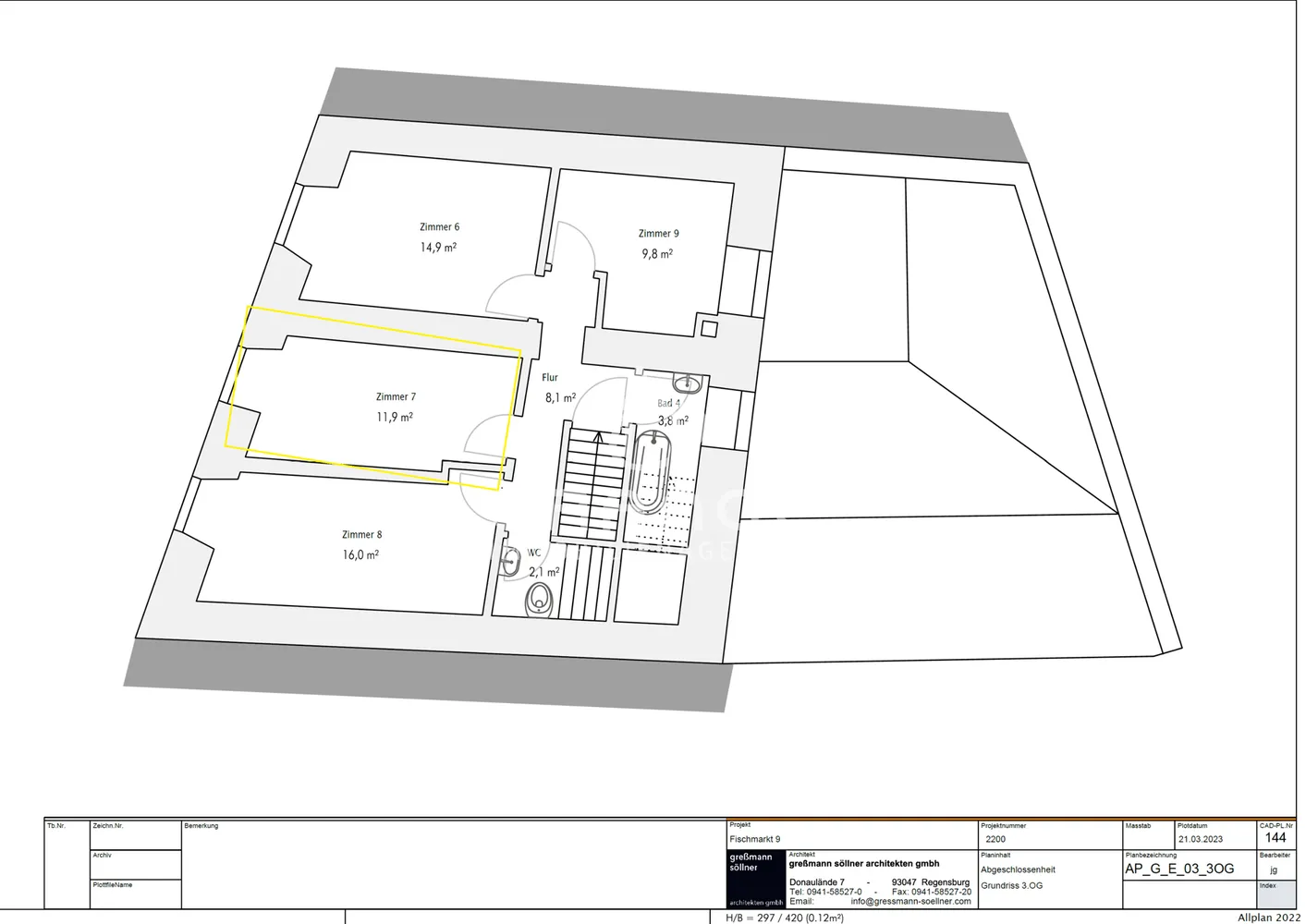 1 Zimmer Wohnung mit 12 m² in Regensburg – Bild 5