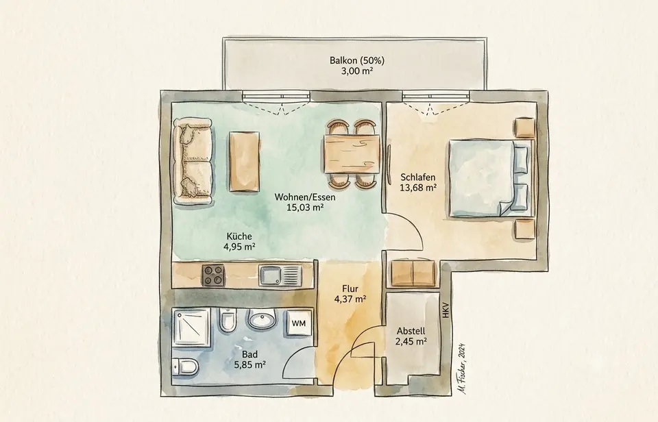 2 Zimmer Wohnung mit 49 m² in Königs Wusterhausen – Bild 5