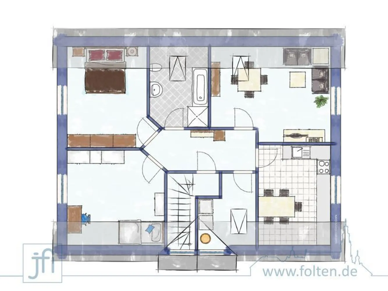 3 Zimmer Wohnung mit 81 m² in Leer – Bild 4