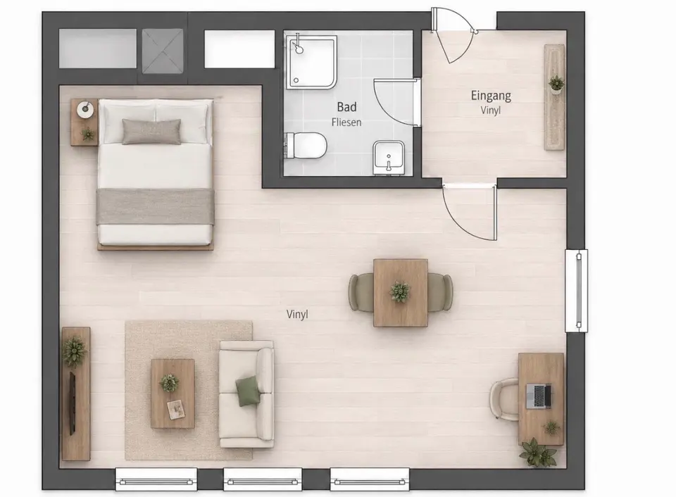 Studio mit 32 m² in Stuttgart – Bild 3