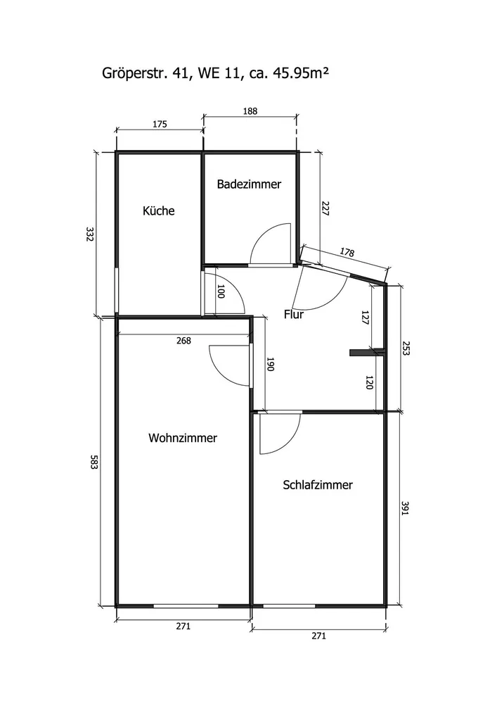 2 Zimmer Wohnung mit 43 m² in Halberstadt – Bild 6
