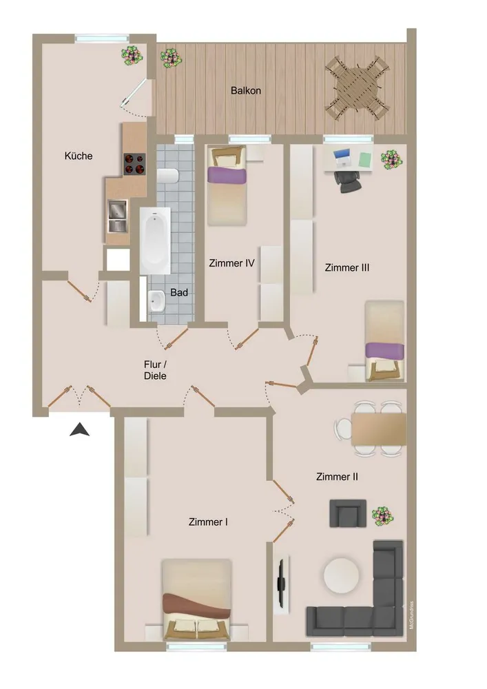 4 room apartment with 97 m² in Leipzig – Photo 2