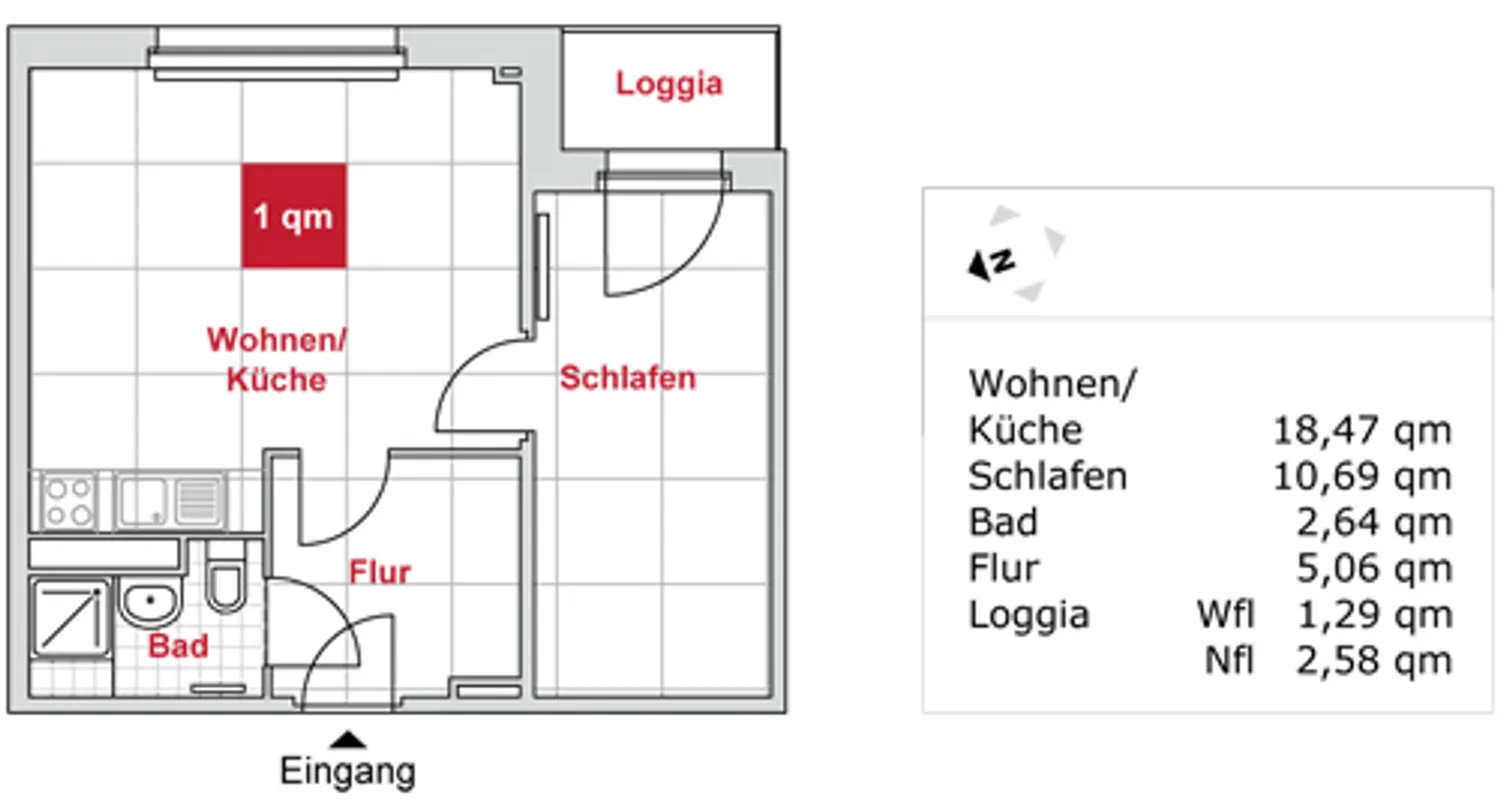 2 Zimmer Wohnung mit 38 m² in Dresden – Bild 6