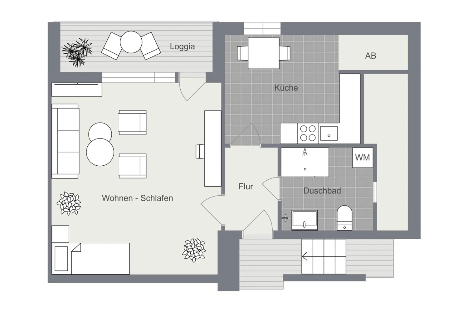1 room apartment with 46 m² in Bielefeld – Photo 10