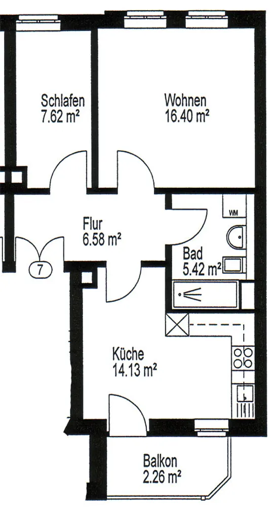 2 Zimmer Wohnung mit 53 m² in Leipzig – Bild 2