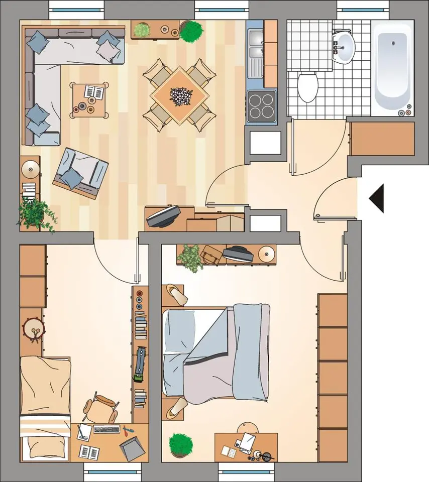 3 Zimmer Wohnung mit 47 m² in Gelsenkirchen – Bild 3