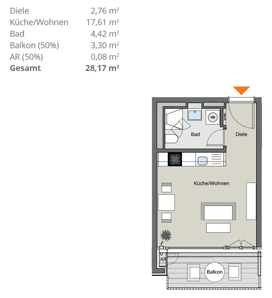 1 Zimmer Wohnung mit 28 m² in Berlin – Bild 12