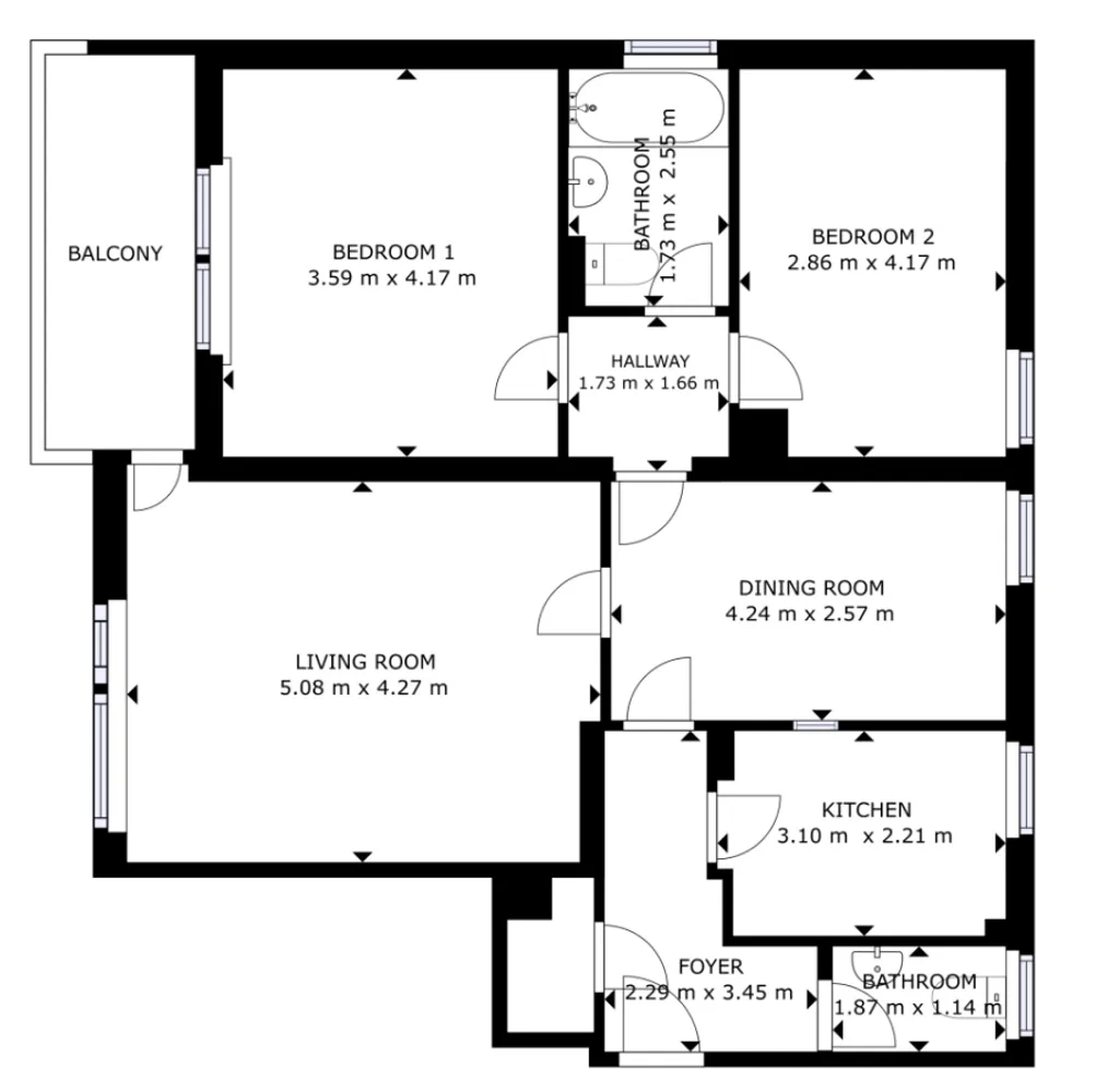 3 Zimmer Wohnung mit 62 m² in Leverkusen – Bild 2
