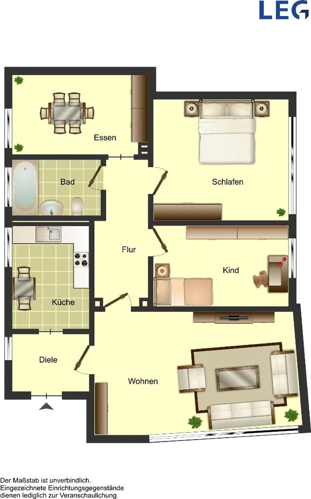 4 Zimmer Wohnung mit 85 m² in Bocholt – Bild 2
